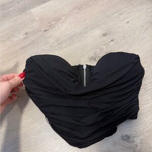 Princess Polly Black Strapless Top